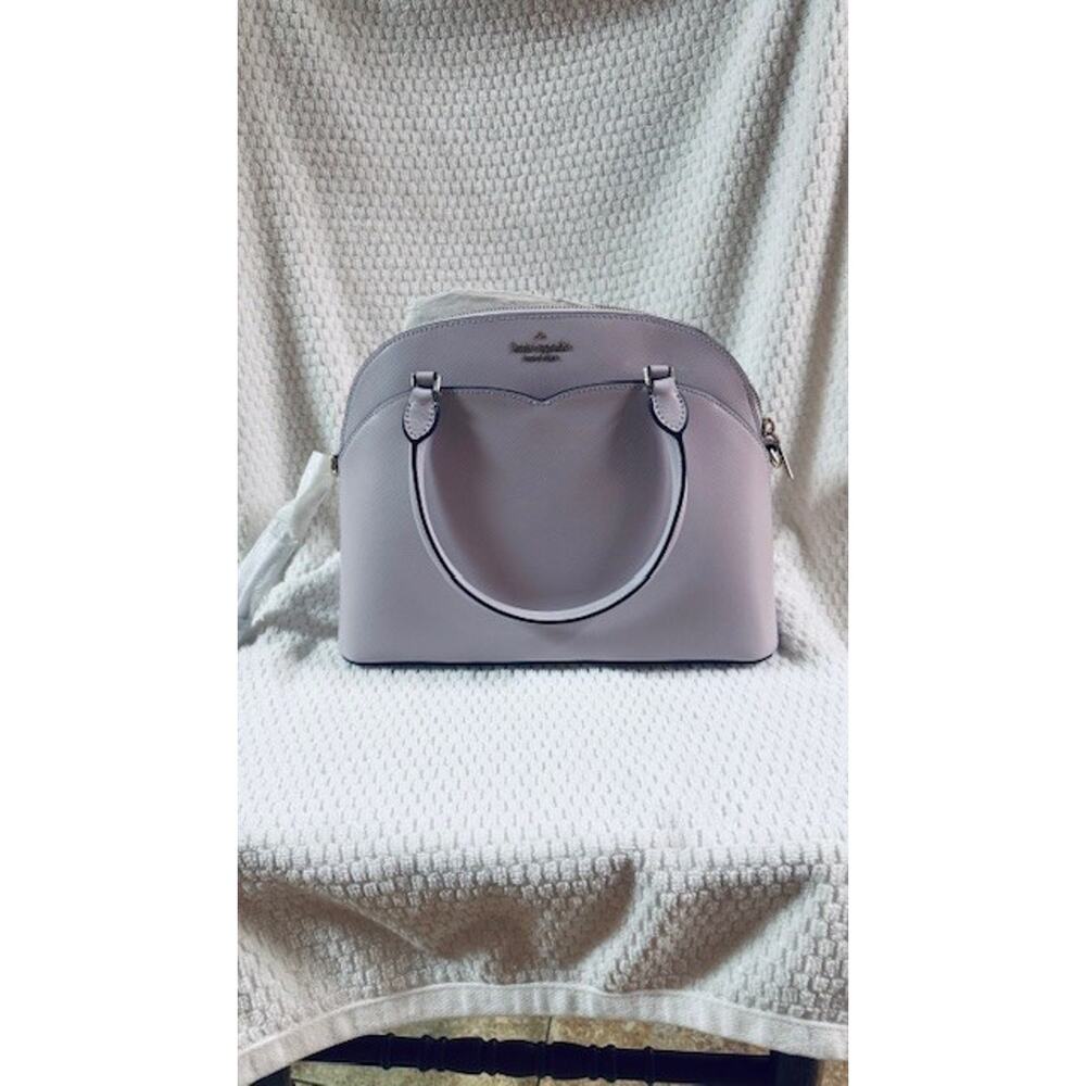 NWT Kate Spade Payton Medium Dome Satchel Lilac Moon Pebbled Leather